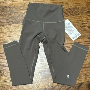NWT! Lululemon Wunder Train HR Tight 25” carob brown size 0
